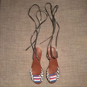 Tory Burch leather wrap sandals